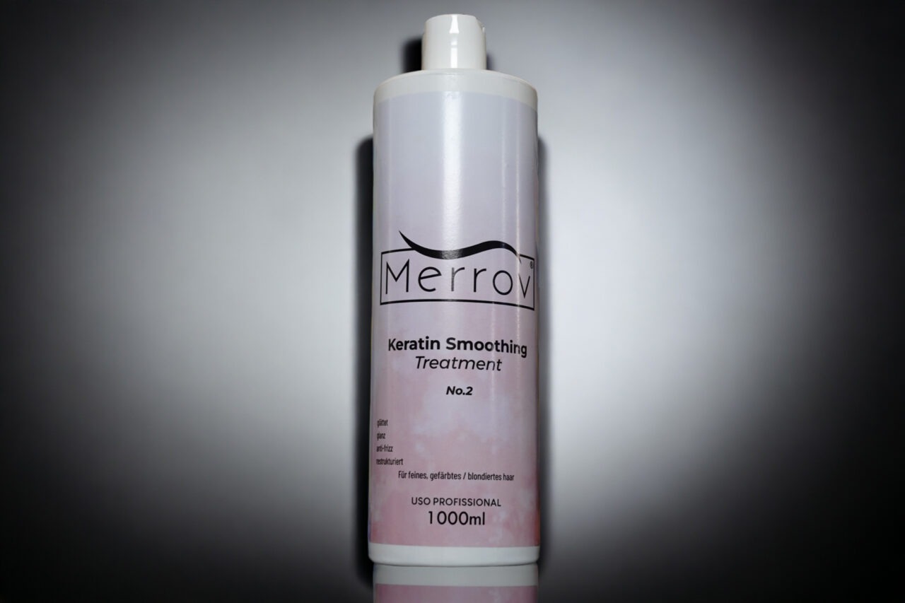 Merrov Keratin Smoothing Treatment No.2 – 1000 ml MERROV Keratin Smoothing Treatment No. 2 für feines, gefärbtes und blondiertes Haar, 1000 ml